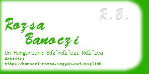 rozsa banoczi business card